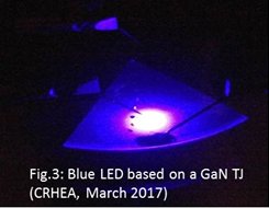 Fig3: blue LED nased on a GaN TJ (CRHEA, march 2017)