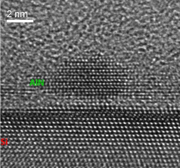 Images and graphics showing transistors
			manufactured on a HEMT structure