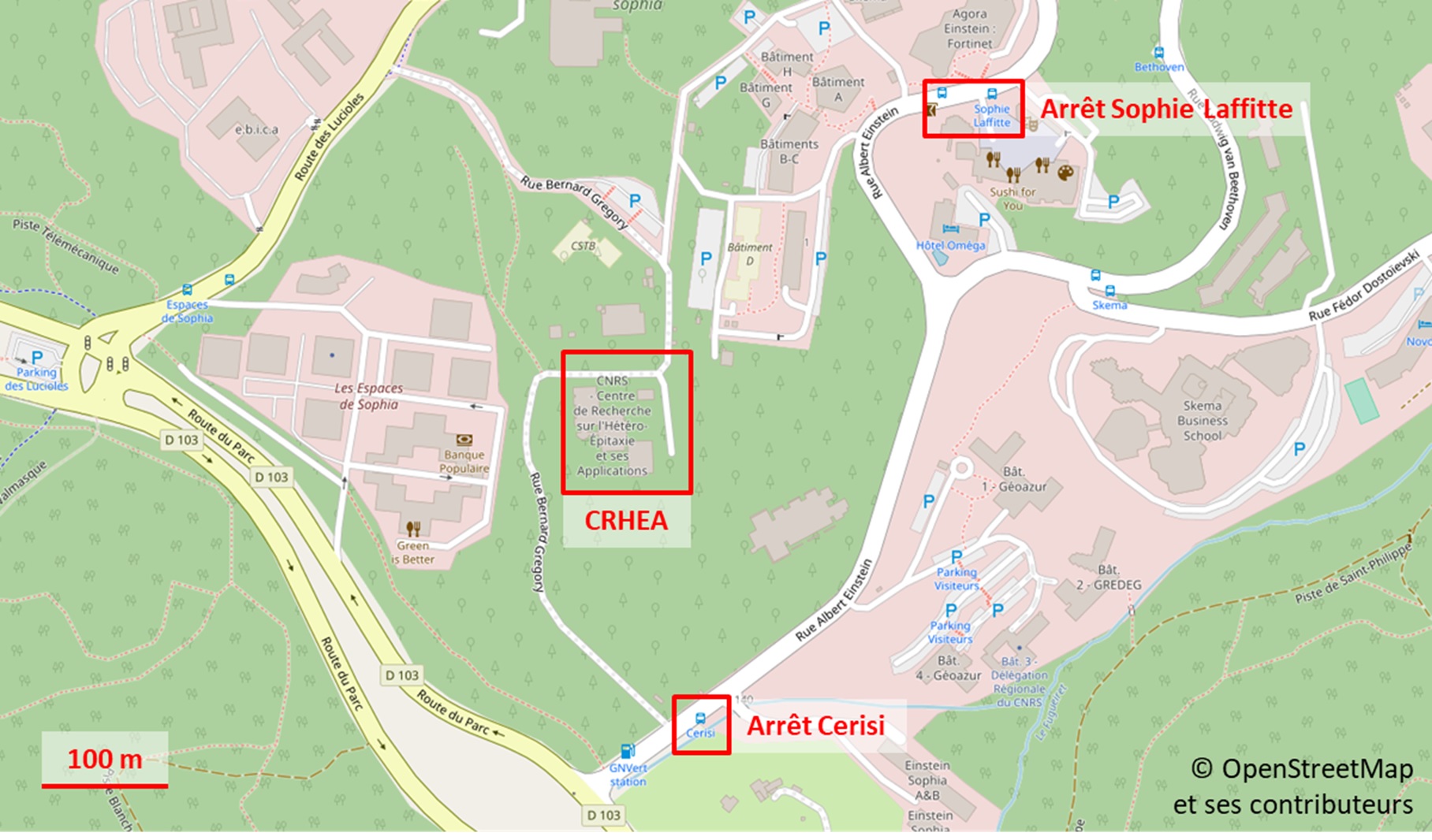 Access map to CRHEA
